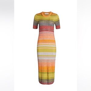 Zimmermann ombré stripe tee shirt midi dress size 1 small